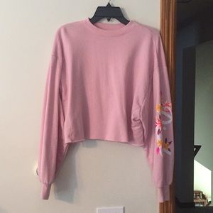 Victoria’s Secret Pink Crop Top Sweatshirt